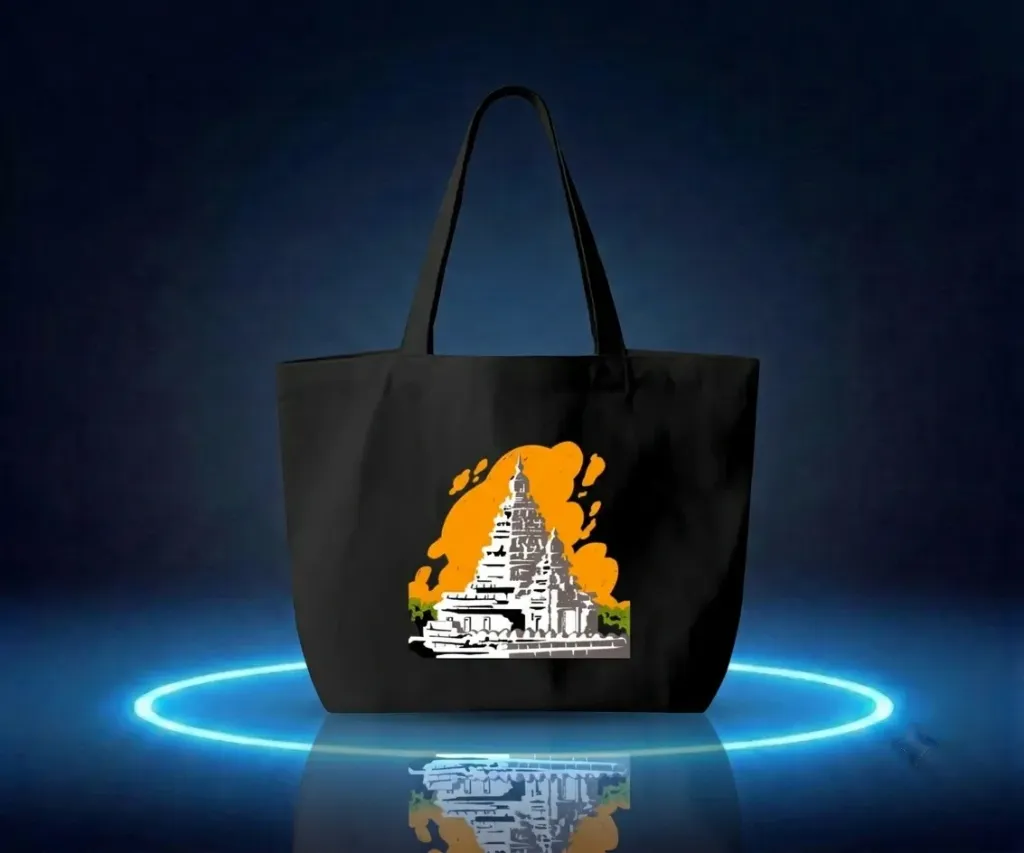 Temple Design Large Tote Bag