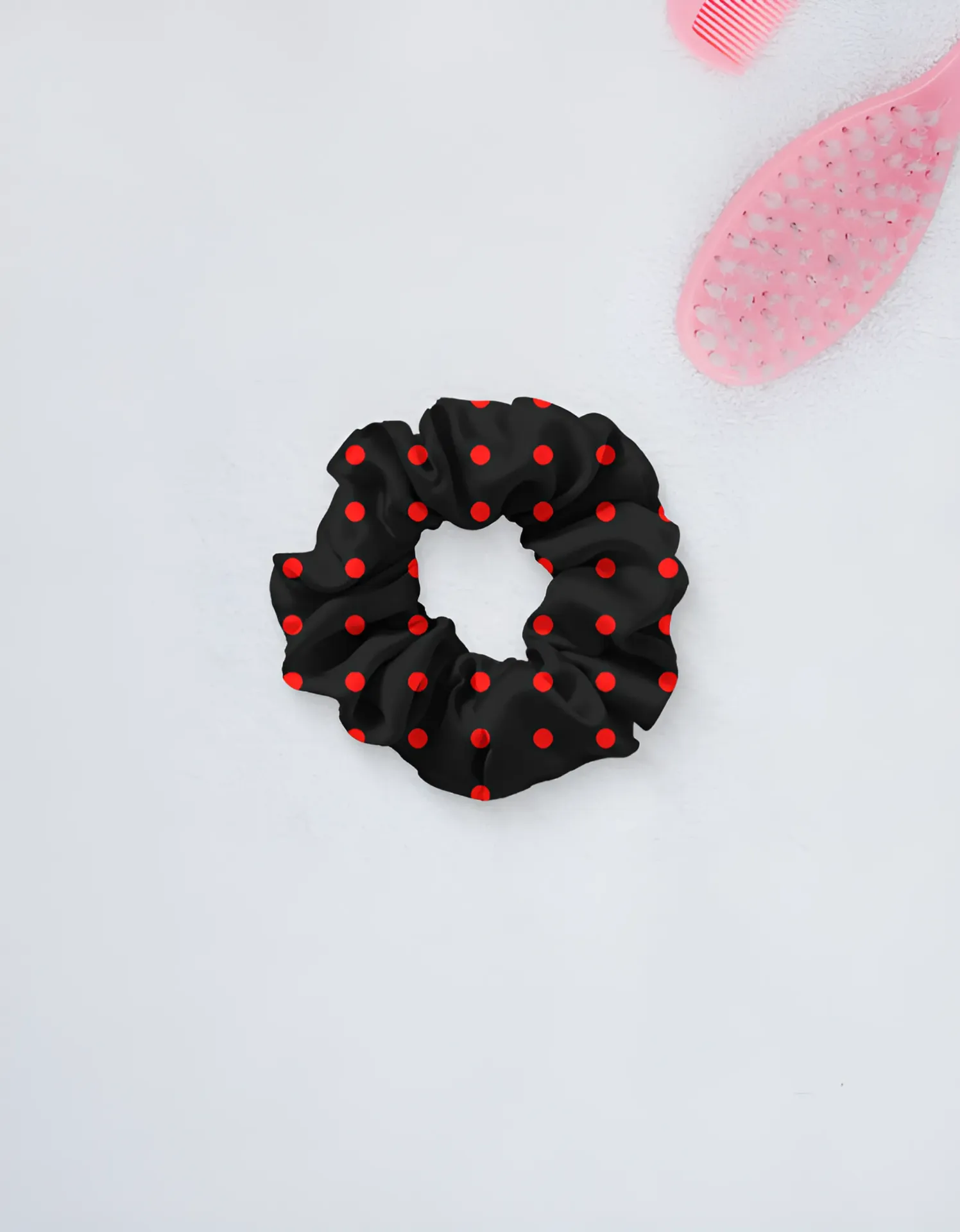 Black And Red Scrunchie
