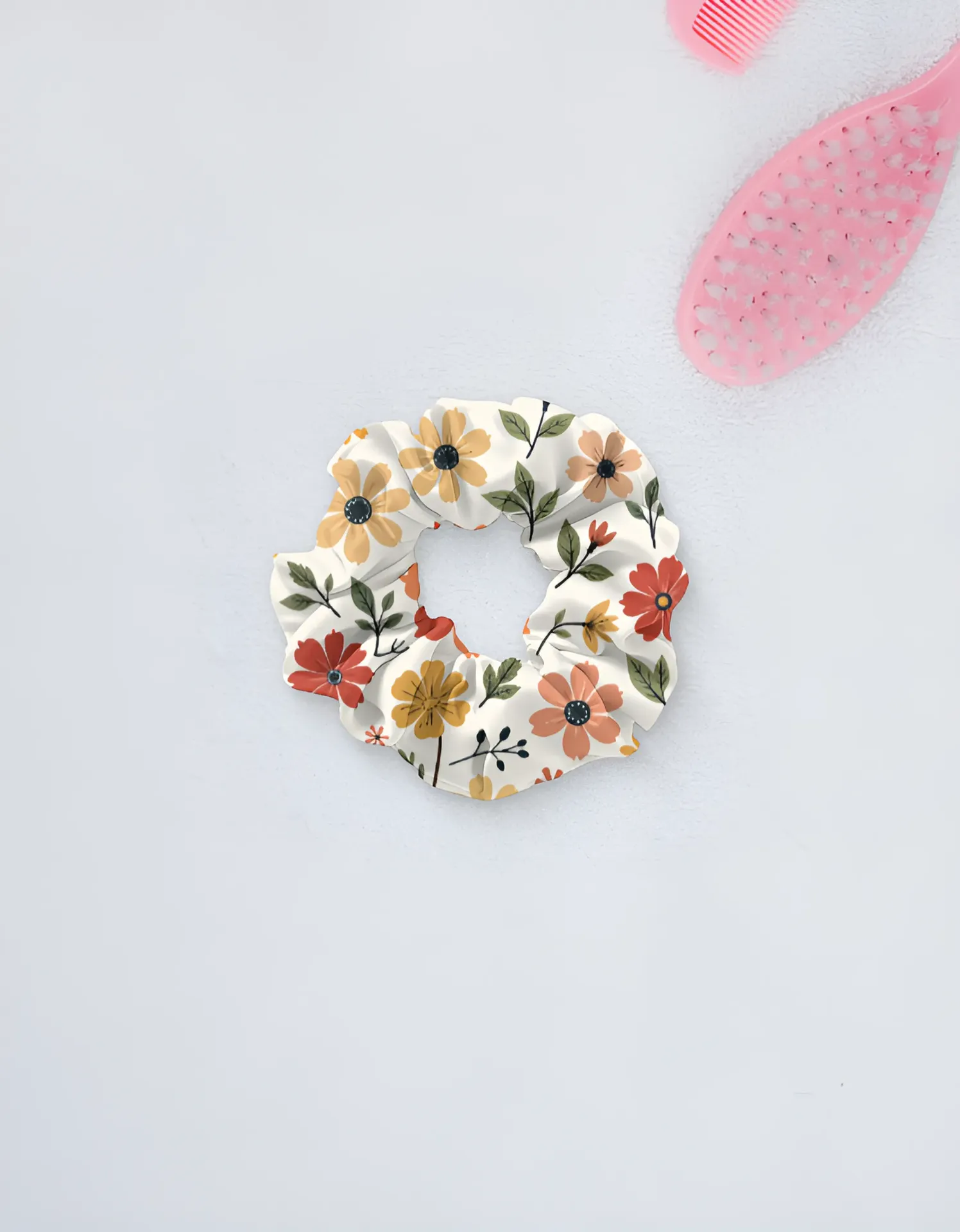 Floral Pattern Scrunchie