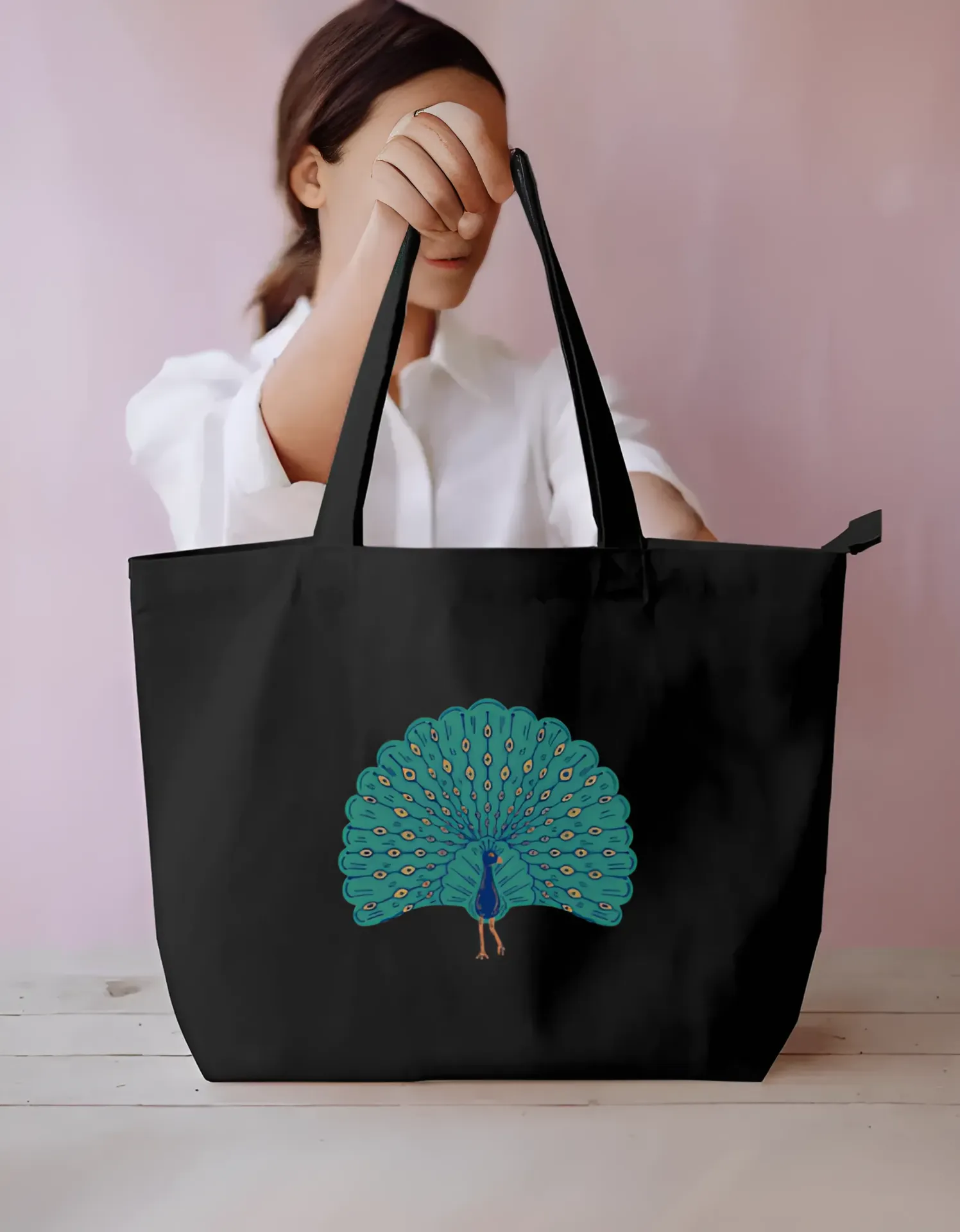 Peacock Large Tote Bag