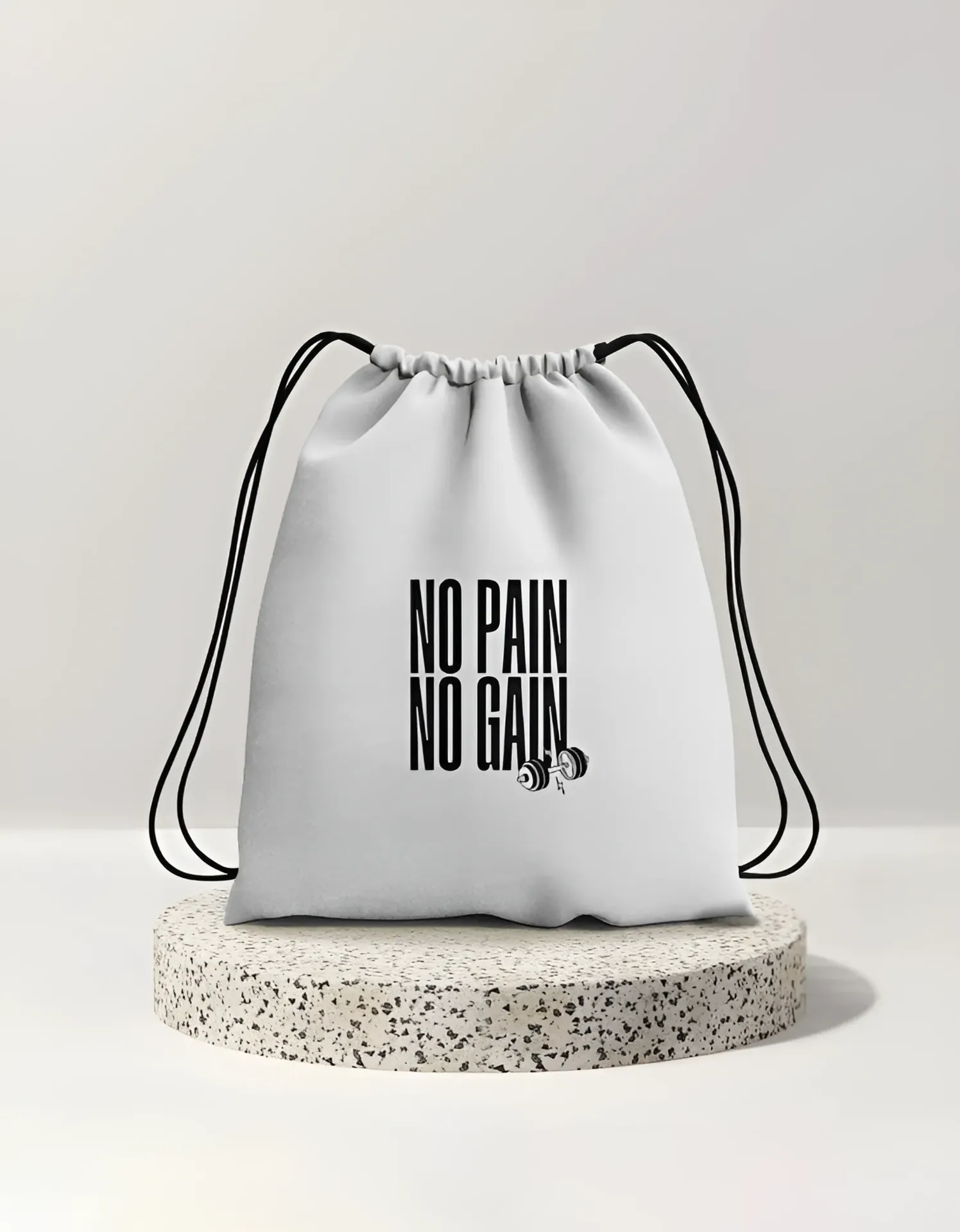 No Pain No Gain Drawstring Bag